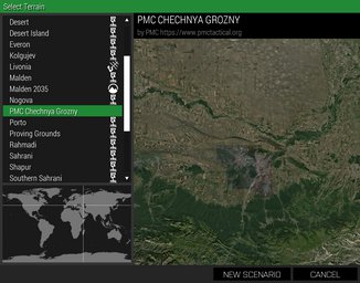 PMC Chechnya Grozny ArmA 3 Terrains Mission Editor Select
