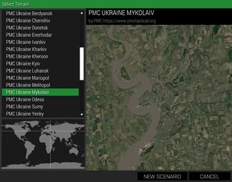 PMC Ukraine Mykolaiv ArmA 3 Terrains Mission Editor Select